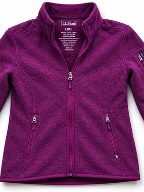 L.L. Bean Plum Full-Zip Fleece Jacket